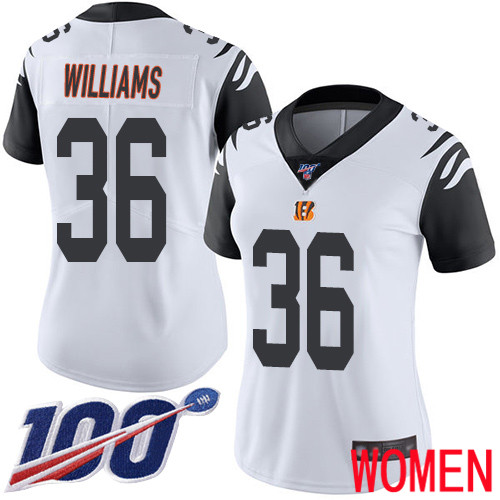 Cincinnati Bengals Limited White Women Shawn Williams Jersey NFL Footballl #36 100th Season Rush Vapor Untouchable->cincinnati bengals->NFL Jersey